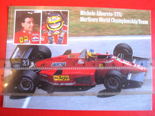 Carte postale Philip Morris: Michele Alboreto sur Ferrari.
