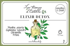 Tisane élixir détox 100g plante séchée régime minceur cure diurétique boisson