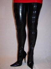 Bottes En Latex Noir Overknee 36 37 38 39 40 41 42 43 44 45 46 47 *458