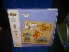 Jeu d'éveil Djeco - Puzzle en bois Gros Boutons - Les animaux