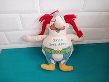 22.05.08.1 Peluche Obélix Parc Astérix "Gros quel gros?" vintage Bd Uderzo 22cm