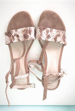 SANDALES ou NU PIEDS  Talons "PERLATO" cuir bi color pointure 36