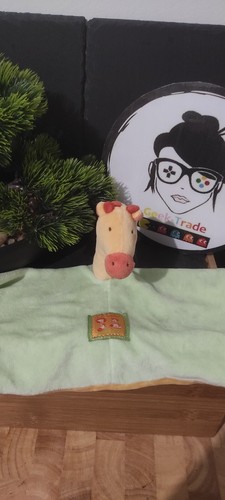 Doudou girafe verte - , jaune