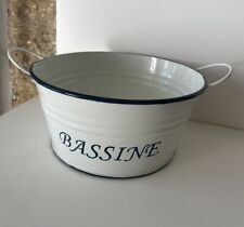 cuvette Et Inscription BASSINE en tôle émaillée émail Collection Déco Cuisine
