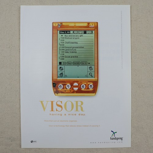 Vintage palm pilot print - vintage, ad