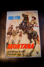 MONTANA Errol Flynn German A1 Vintage Movie Poster Original R1960's