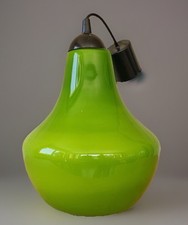 Suspension en opaline verte vintage 