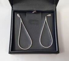 MATY Boucle d'oreille pendent forme goutte Argent 925 joaillerie art moderne