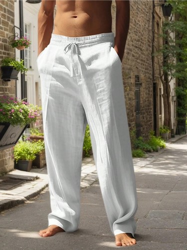Pantalons lin coton pour - lin, et