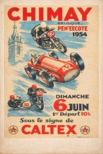 Affiche poster chimay 1954 - chimay,