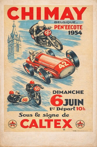 Affiche poster chimay 1954 - affiche,