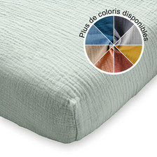 x80 cm drap housse double gaze