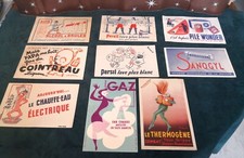 Lot de 9 buvards publicitaires
