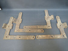 Lot d'anciennes charnières de porte de grange déco chalet ferme 19ème