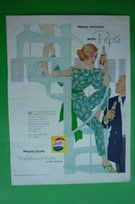 Pepsi Cola Publicité 1 Page 1958 Bouteille Make Friends