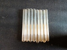 Lot De 8 tubes a essai éprouvettes en verre Chimie Pyrex L 14.8cm À 15cm
