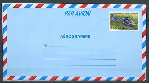 Aérogramme 1992 hélico ec135 - aérogramme,