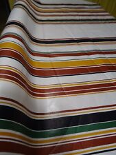 2mx1m,50large   tissus rayures   plastifié nappe ,coussins jardin  bateaux etc.