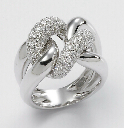 Bague gourmette blanc - bague, or