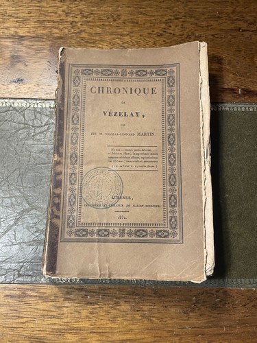 Livre chronique vézelay - livre, de