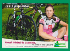 CYCLISME carte cycliste JULIE KRASNIAK Vtt cross country route Signée