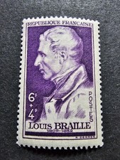 FRANCE TIMBRE LOUIS BRAILLE N°793 NEUF ** LUXE MNH 1948