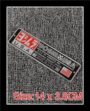 Plaque Aluminium Haute Température YOSHIMURA USA pour Silencieux Moto 14 cm NEUF