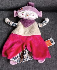 035 Doudou Plat Cache Cache Beige Ecru Rose l'Oiseau Bateau