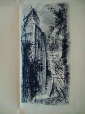 Rare grand dessin fusain géometrique abstraction lyrique années 40 - 50