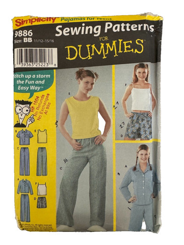 9886 simplicity teens pajamas - simplicity,