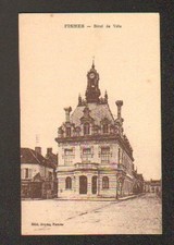 FISMES (51) HOTEL DE VILLE avec HORLOGE MONUMENTALE vers 1930