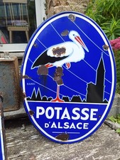 plaque émaillée ancienne Potasse d'Alsace 