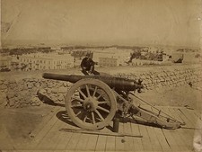 Ville à identifier Canon Militaire Photographie Vintage albumine ca 1880