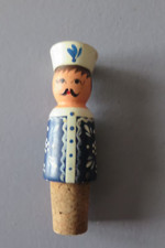 Ancien Bouchon bouteille en bois petit bonhomme