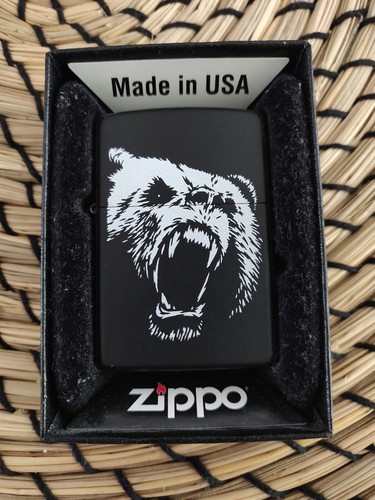 Zippo lighter black and white - zippo,