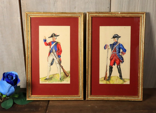 Paire tableaux ancien - paire,