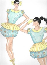 DESSIN DE MODE   AQUARELLE