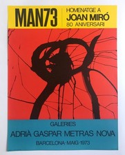 Joan MIRO, Man 73, 1973. Affiche originale en lithographie