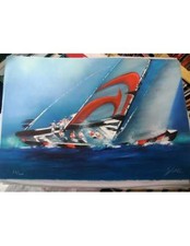 ▄▀▄ Lithographie Victor SPAHN "America's Cup - Alinghi 3" ▄▀▄