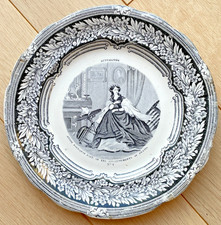 Assiette parlante faïence de