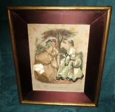 GRAVURE LA MODE ILLUSTREE fin XIXème  Anaïs Toudouze et Bonnard - Cadre HABILLEE