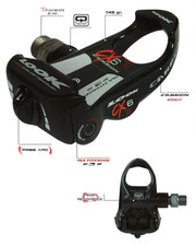 Pédales Vélo De Course Vintage Look CX6 TI Carbone Noir Année 2004