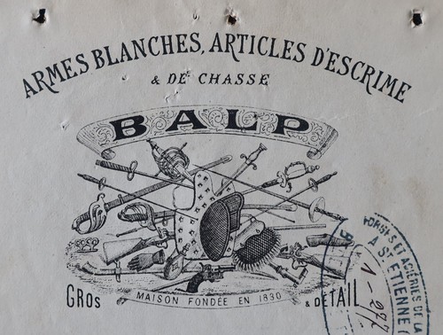 Traite facture 1894 balp arme - traite,