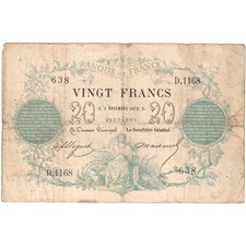 France, 20 Francs, Bleu