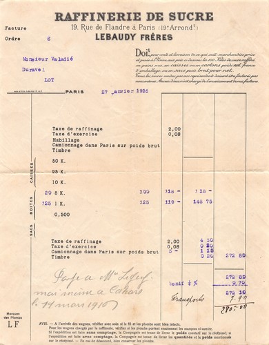 1916 raffinerie de - , sucre