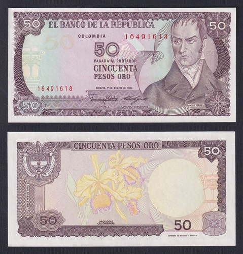 Billet banque colombien 50 - de,