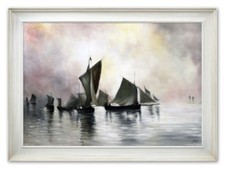 Moderne Art Abstraktion-105x75cm-Ölbild Toile avec Cadre Décoration G100904