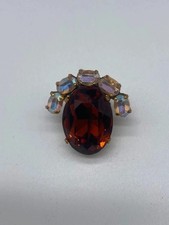 Broche foulard vintage strass