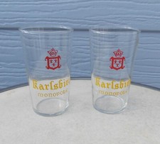 2 ANCIENS  VERRES A BIERE  PUBLICITAIRE  BISTRO CAFE