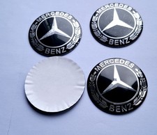 4 Logos 56 mm Centre de roue Cache Moyeu logo Autocollant pour Mercedes 